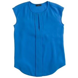 J. Crew Crepe Cap Sleeve Top